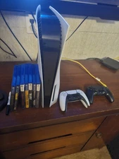 Sony PlayStation 5 Disc with 2 Controllers 2tb SSD Games and All Cables Bundle