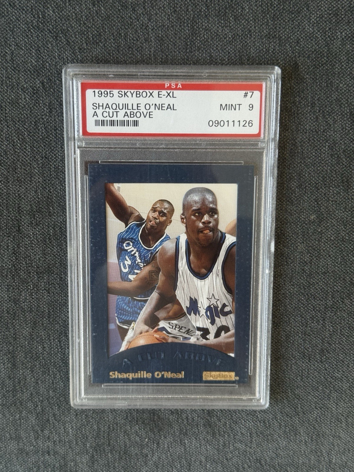 1995-96 Skybox E- XL A Cut Above Shaquille O'Neal PSA 9 Mint Magic #7 RARE!