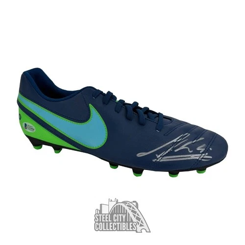 Sergio Ramos Autographed Blue Nike Soccer Cleat - BAS