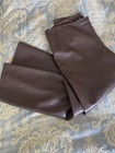 ESCADA Stunning Dark Brown Sz 44= UK 16 100% Lambs Nappa Leather Trousers