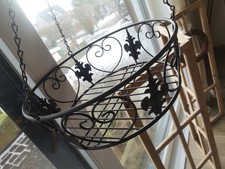 2er Set Blumenampel Antikbraun Landhausstil Hängekorb Pflanzkorb