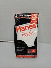 VTG Big  Tall HANES Cotton White Briefs 1995 3 Pack Size 2X 46-48 NEW OLD STOCK