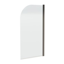 Reversible Round Bath Shower Screen - 1430 x 790mm - Multiple Colours