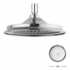 Crosswater Elegance Fixed Shower Head 230mm Round Chrome Finish FH230C