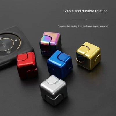 Flipo Flip Metal Cube - Colorful Rotating Fingertip Gyroscope Anti-Anxiety Toy