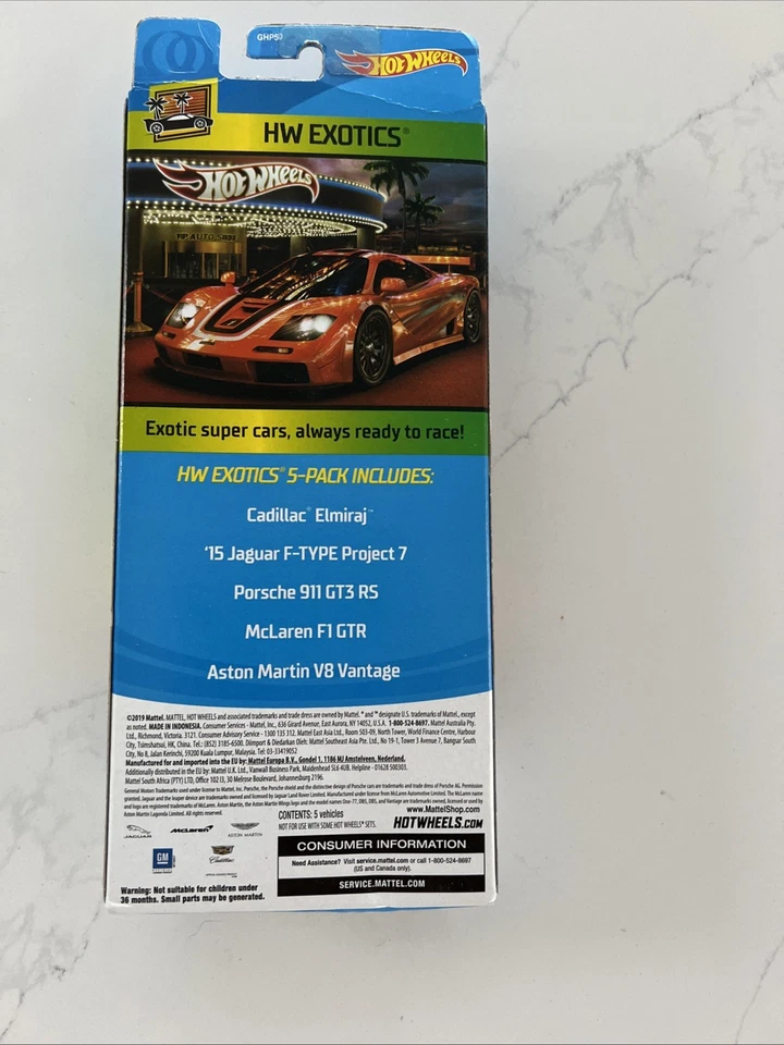 全新风火轮 5 件装 HW Exotics 阿斯顿·马丁 V8 Vantage McLaren F1 GTR,911 — 第 2/3 张图片