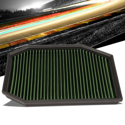 Reusable Green High Flow Drop-In Panel Air Filter For BMW 04-07 E60 5-Series