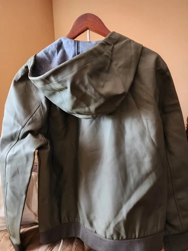 UGG Men's DIEGO RUBBERIZED HOODIE Olive Size Med NWT MSRP $225 image 8