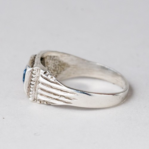 Silber Ring Blauer Stein Größe 56 (17,8 mm Ø) 2,54 g - Bild 2 von 6