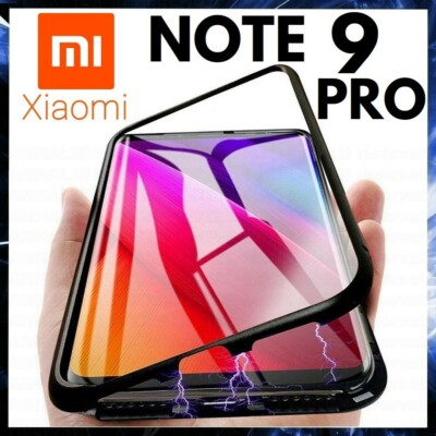 MAGNETIC COVER FOR XIAOMI REDMI NOTE 9 PRO CASE WITH TEMPERED GLASS BACK