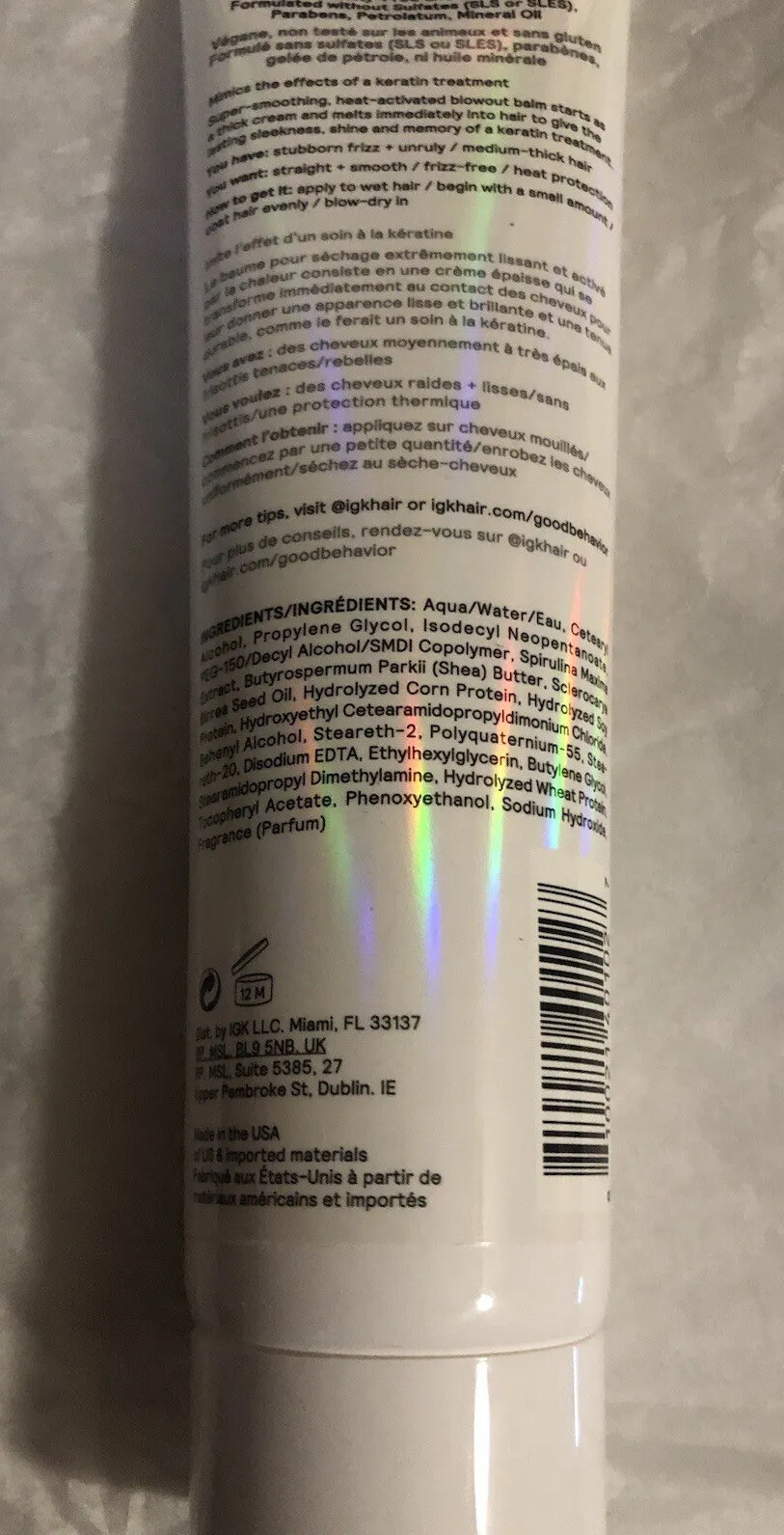 IGK Good Behavior Spirulina Protein Smoothing Blowout Balm 5 Oz. NEW eBay