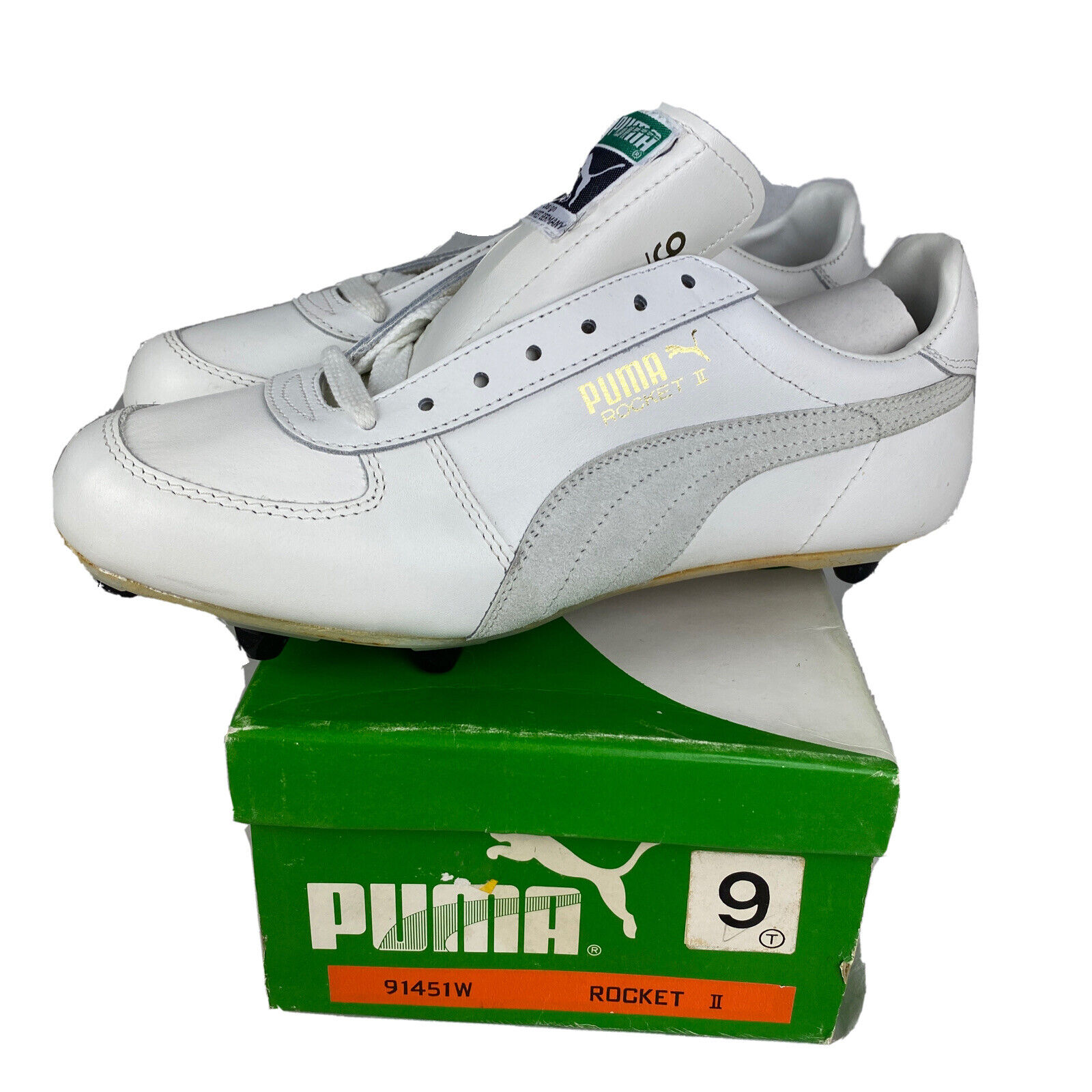 Vintage Shoes Puma Rocket II Deadstock Size  9 Wh… - image 1