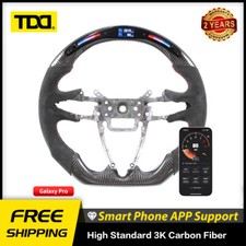 Tdd Real Carbon Fiber Led Steering Wheel For Honda Civic Fit City Tdd Real Carbon Fiber Led Steering Wheel For Honda Civic Fit City