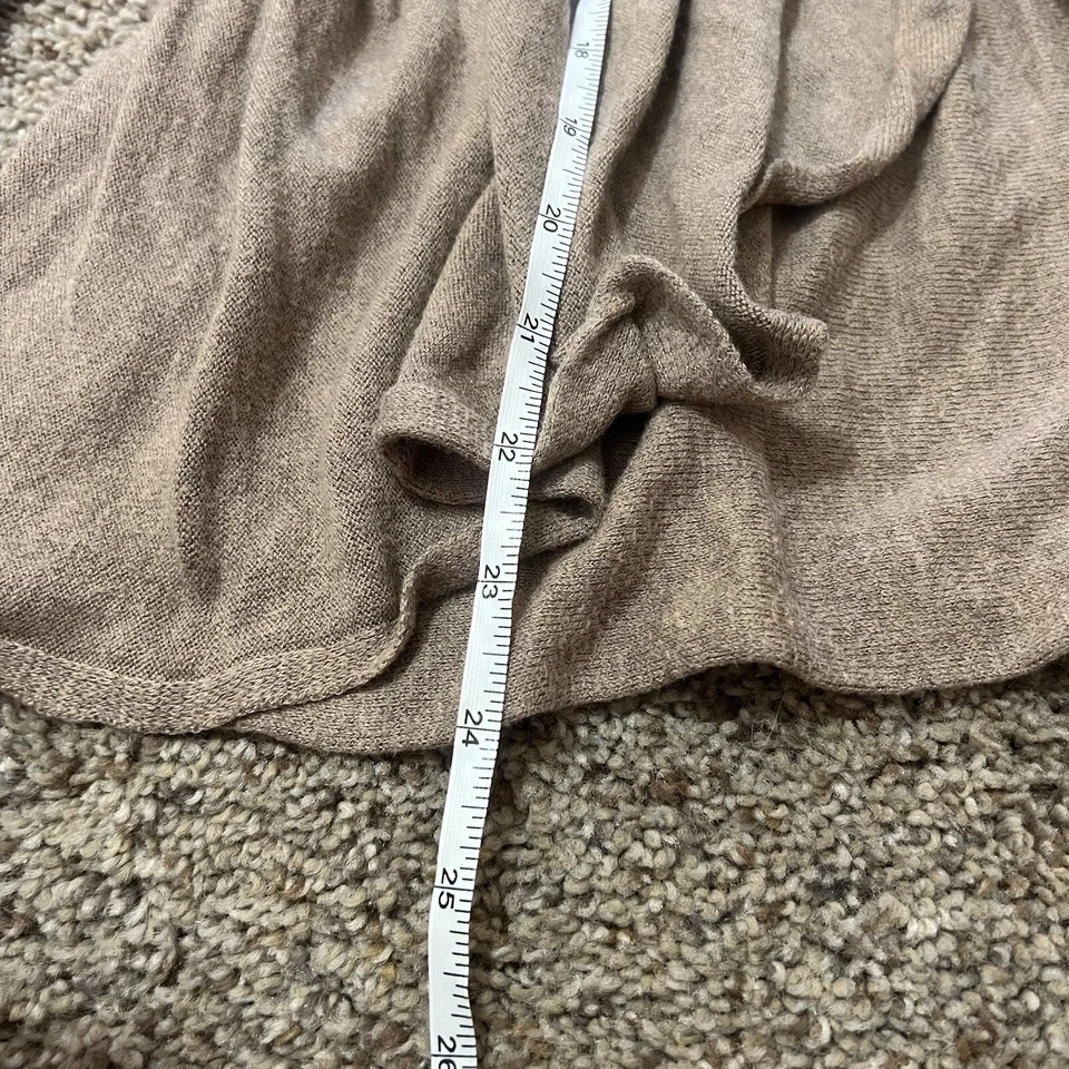 Anthropologie Guinevere 羊绒开衫毛衣长袖褶边上衣 — 第 3/4 张图片