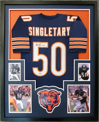 FRAMED MIKE SINGLETARY AUTOGRAPHED SIGNED CHICAGO