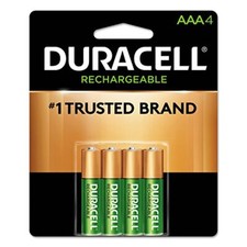 Duracell DX2400B4N Rechargeable Staycharged Nimh Batteries AAA 4 Pack