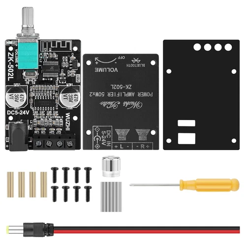 502L 50W*2 MINI 5.0 Placa Amplificador Bluetooth Inalámbrica Audio Digital Alimentación EE. UU. - Imagen 18 de 18