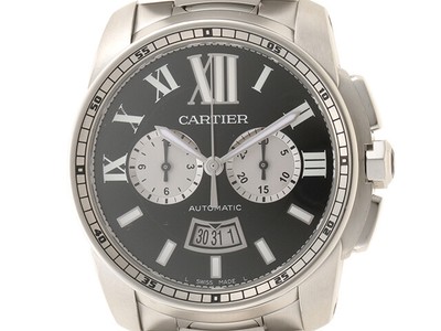 CARTIER Calibre de Cartier Chronograph W7100061 Mens Auto 42mm w/Box Manual  7613268294963 | eBay