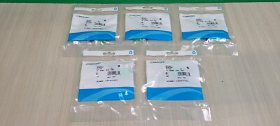 (QTY. 5) Commscope Uniprise Modular Jack RJ45 Cat6 Unshielded Green USL600-GRN