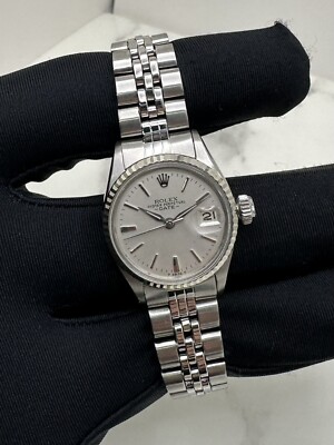 VINTAGE/ORIGINAL* Rolex Date 24mm White Gold Fluted Bezel