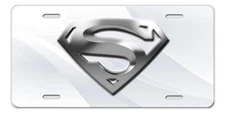 Superman Logo Emblem Quality Vanity Aluminum license plate  Tag 6" x 12" I