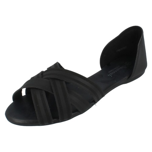 SALE flache Damenschuhe F0R0059 offene Zehenpartie Sandalen von Savannah Collection JETZT 2,99 £ - Bild 2 von 27