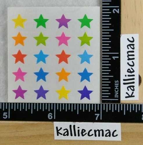 Sandylion MEHRFARBIGE STERNE Aufkleber 1 QUADRAT VINTAGE  - Bild 1 von 2