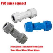 PVC Quick Connect Union Coupling Pressure Pipe Fittings 20-160mm White/Blue/Grey