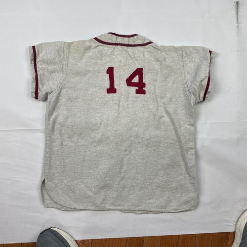 VTG 1940s Wilson Wool Baseball Jersey Youth Size 16 Embroidered Cardinals #14 - Picture 11 of 19