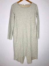 Moth Anthropologie Medium Dress Gray Crossback Knit Soft Lagenlook Long Sleeve