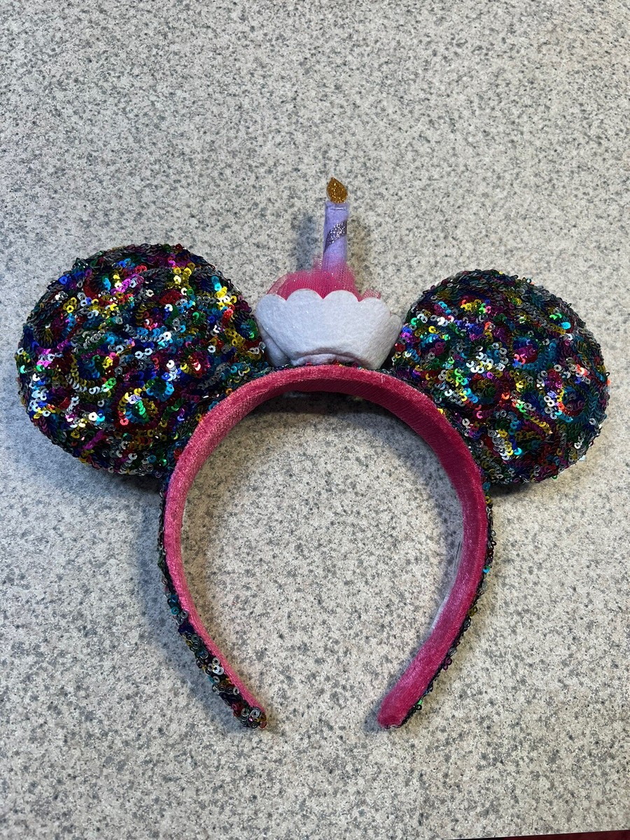 Disney Birthday Sparkling Multicolor Sequin Ears Headband Amazon.com: CLGIFT Iridescent and Sparkle Mouse Ears, Pick  main image 3