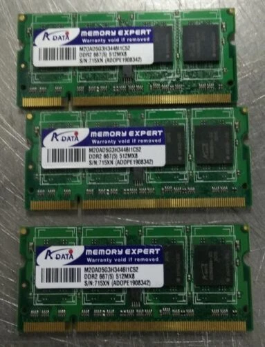 ADATA PC2-5300 DDR2-667 Computer Memory (RAM) 512 MB Capacity per Module