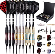 Turnart Darts Plastic Tip - Professional Soft Tip Darts Set for Electronic Dartb