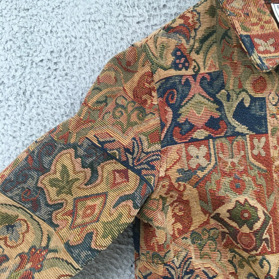 Jaqueta Field Gear Blazer Feminina M Manga Longa Gola Botão Algodão Multicolor - Imagem 4 de 4