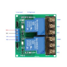 30A Relay Board Module Optocoupler Isolation High / Low Trigger DC 12V 2-Ch Y8N4