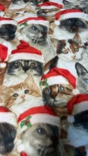 Holiday Christmas cats fleece socks sizes 5-13 womens Toasti socks