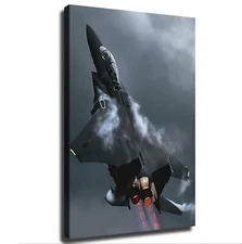 Military F-16 Fighter Jet Aircraft Poster Canvas Painting Print Wall Art