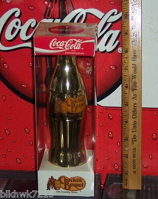 限定1998本シリアル入 98年フランスW杯 コカコーラ ゴールドボトル 箱付 1998 CRACKER BARREL OLD COUNTRY STORE 8OZ GOLD CHROME PLATED COKE