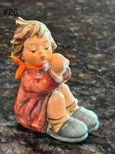 VINTAGE HUMMEL GIRL With HORN 2.75 Goebel Ger...