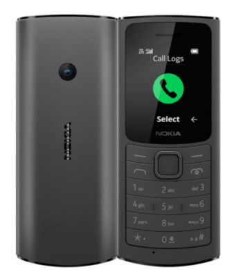 Nokia 110 4G Dual SIM, MP3 Player, FM Radio großer Knopf anthrazit entsperrt Handy