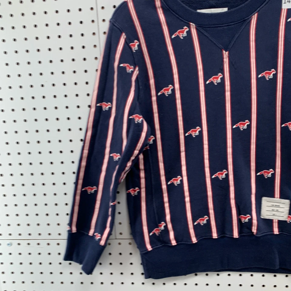 Thom Browne Made In Japan Sweater Adult 1 Mens Small Blue Fox Pattern Pullover - Image 4 of 4