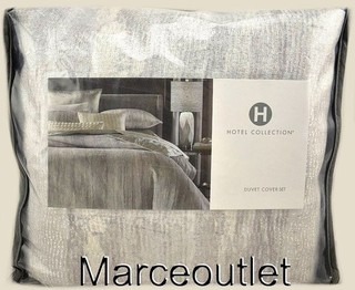 Hotel Collection Quartzite FULL / QUEEN Duvet Cover & Shams Set Greylac
