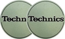 2x Slipmats - Technics Logo - Metallic Green | Doppelpack | Für DJ Turntables
