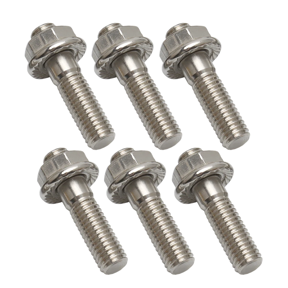 6 piezas tuercas de brida de pernos de escape de acero inoxidable M8x35 mm para Suzuki GS750E GS1000 Foto 4 de 4