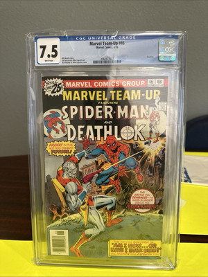 Marvel Team-Up #46 CGC 7.5 White Pages Spider-Man Battles Deathlok  6/76