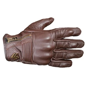 Frank Thomas Harry Leather Motorcycle Gloves Mens Brown