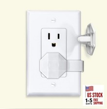 Outlet Covers Baby Proofing 6 Pack Always-Connected Child Proof Crisp White