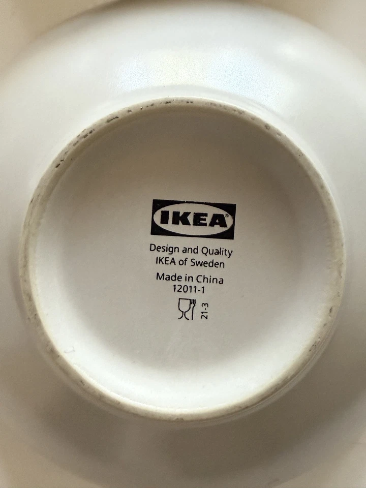 "Juego de 4 cuencos de sopa/cereal gris claro IKEA 12011-1 6 3/8"" - gres - usados en excelente estado" Foto 4 de 4