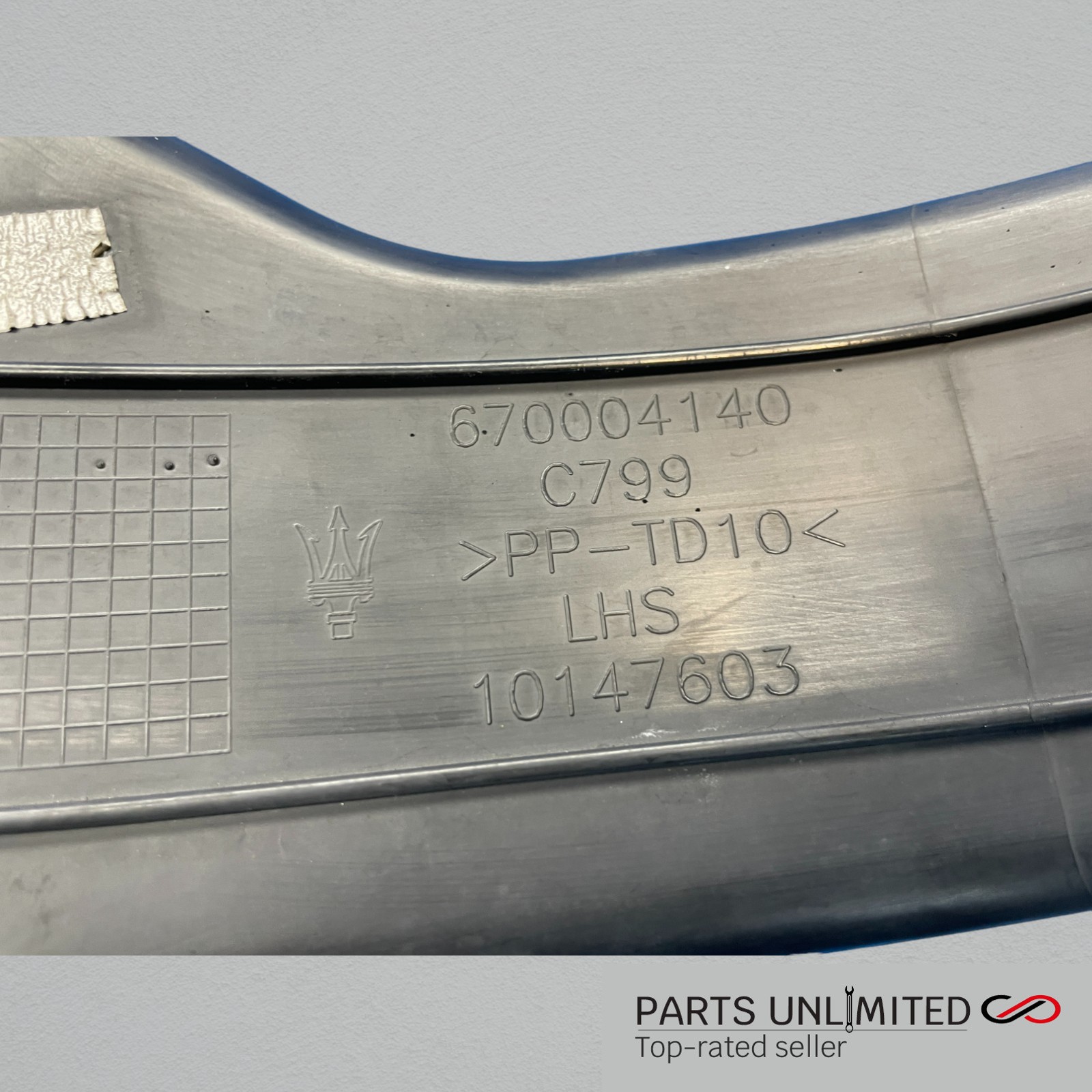 14-20 Maserati Ghibli OEM Left side turbo intercooler air duct trim shroud