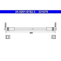 ATE 24.5201-0182.3 Bremsschlauch